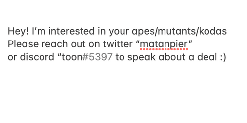 Interested in your apes!