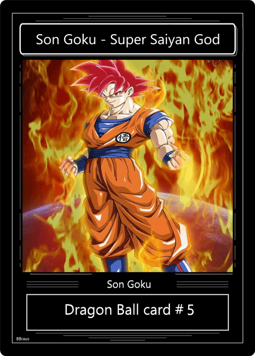 Dragon ball card #5 - Son Goku Super Saiyan God - Silver - Dragon Ball  collection cards | OpenSea