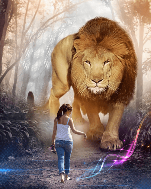 "Danielle and the Lion"- SouthernFried/_cryptotalk colab