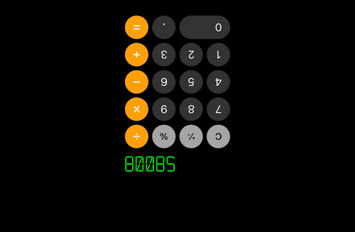 Inverted Calculators