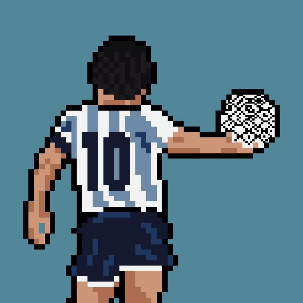 Diego Maradona Pixel NFT Art Argentina - World Football collection ...