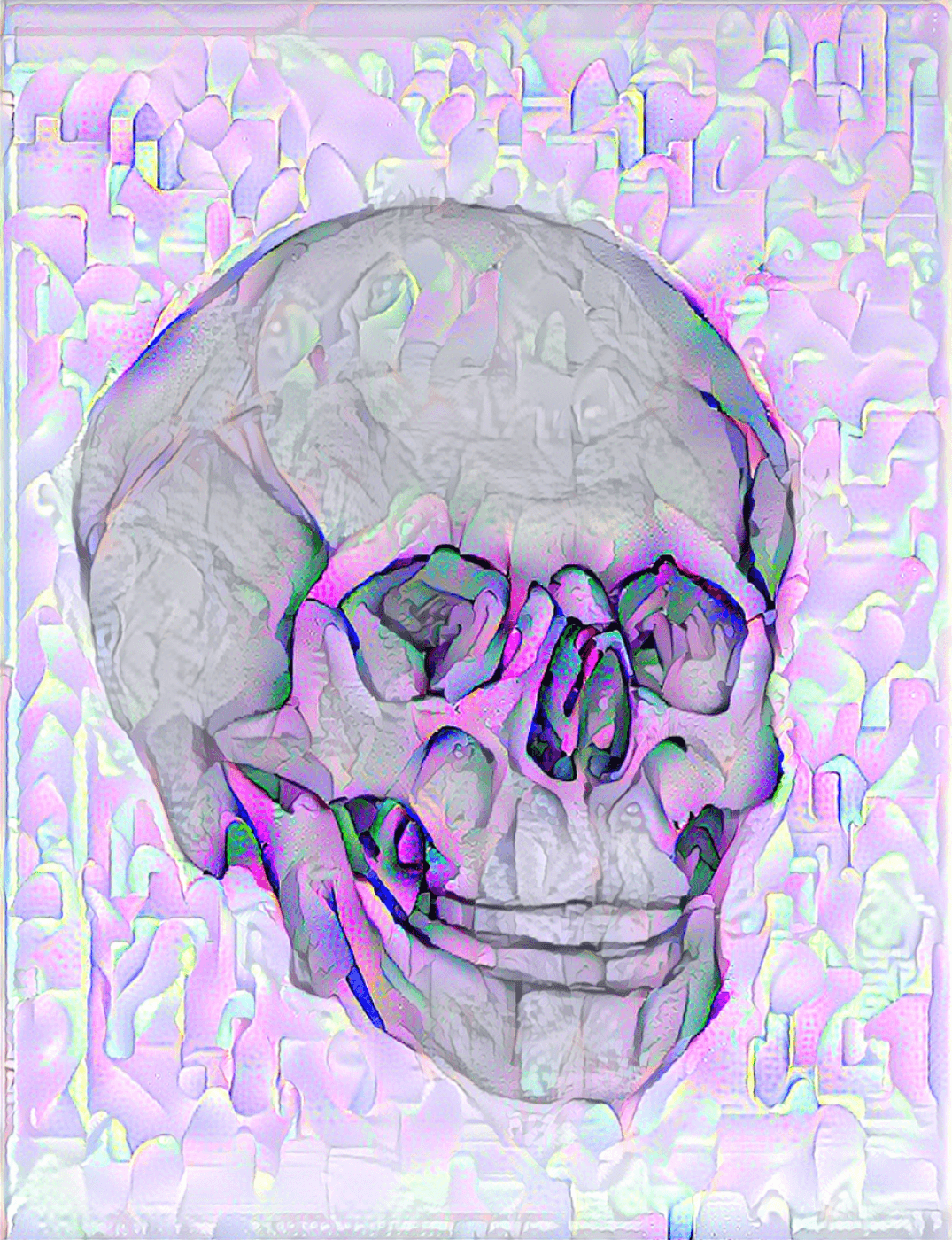 Multicolor vivid skull