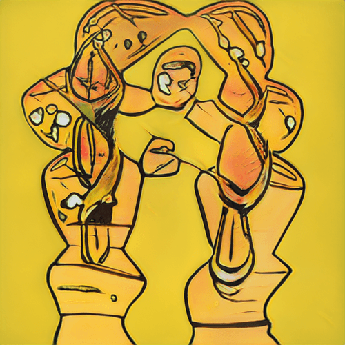 AI generated abstract art: yellow #2