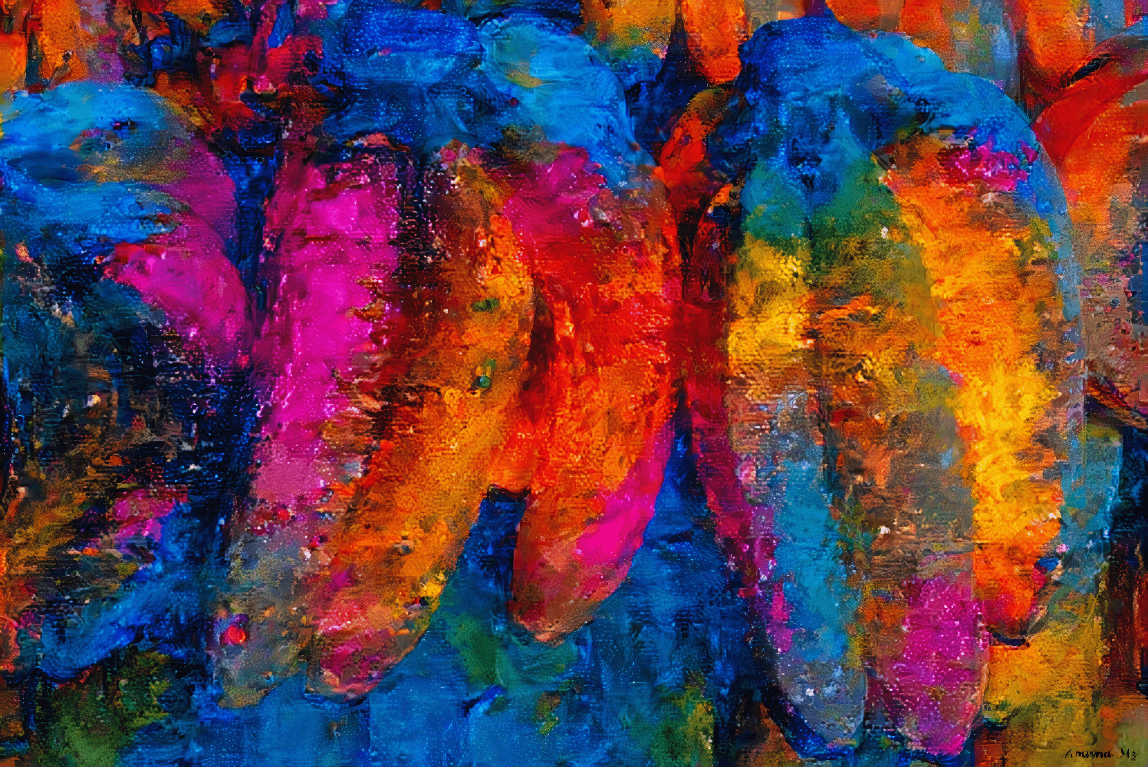 Bananas Multi Colorful Painting