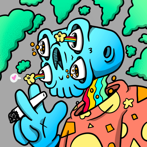 Smoking Skull #597