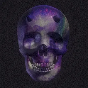 3D Interactive Skull Space Texture