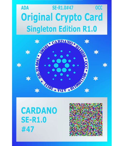 *Original Crypto Card*CARDANO*SE-R1.0#47*ADA*