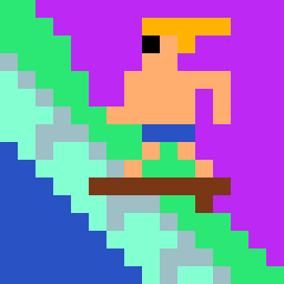 Surfer Joe 8 bit pixel art by BTVG