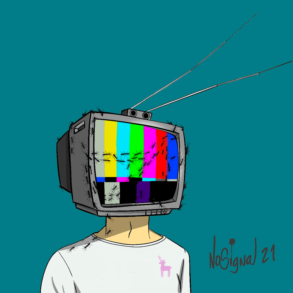 television head drawing