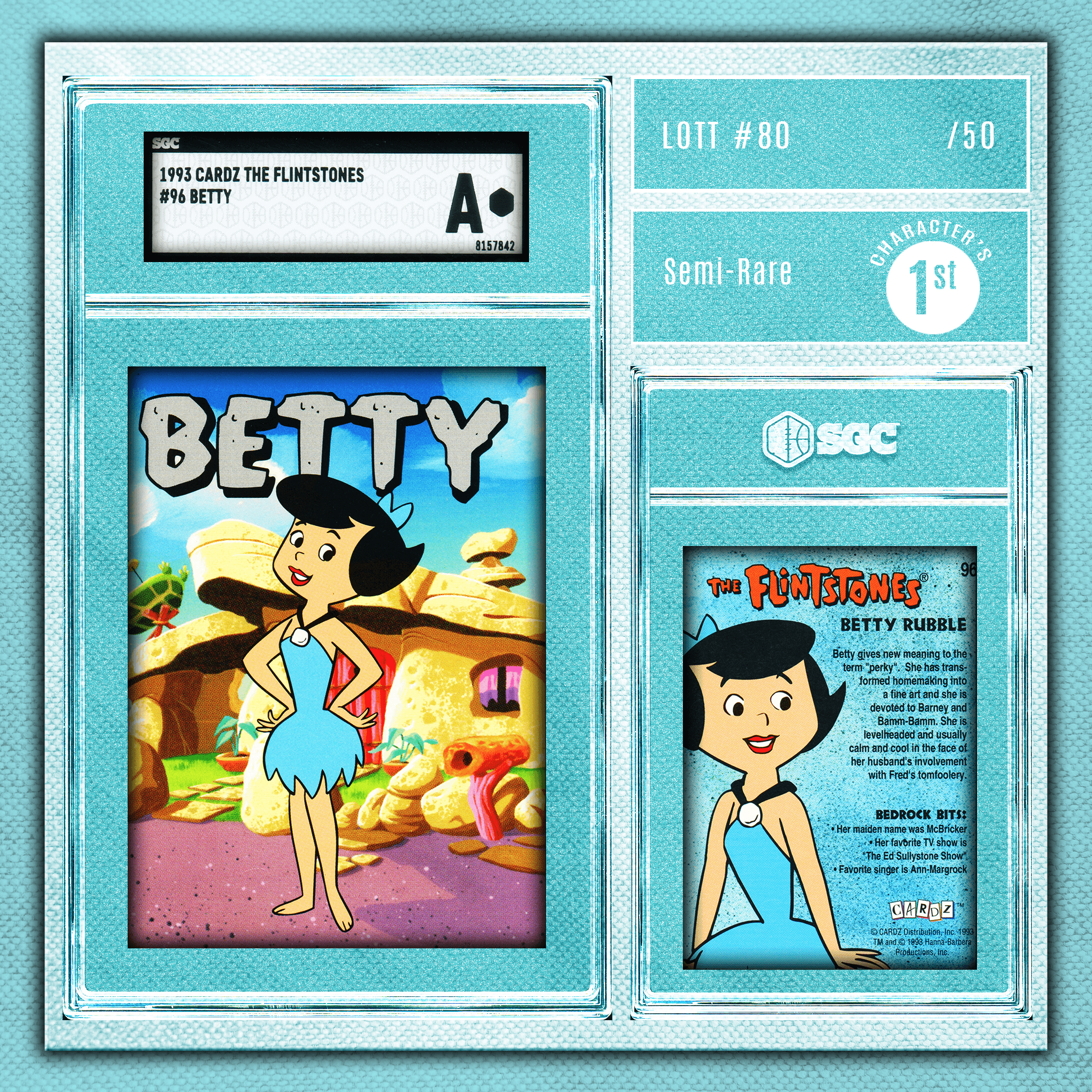 Betty Rubble - (1993 Cardz - The Flintstones SGC A)
