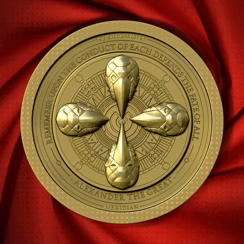Gold Compass Medallion #1