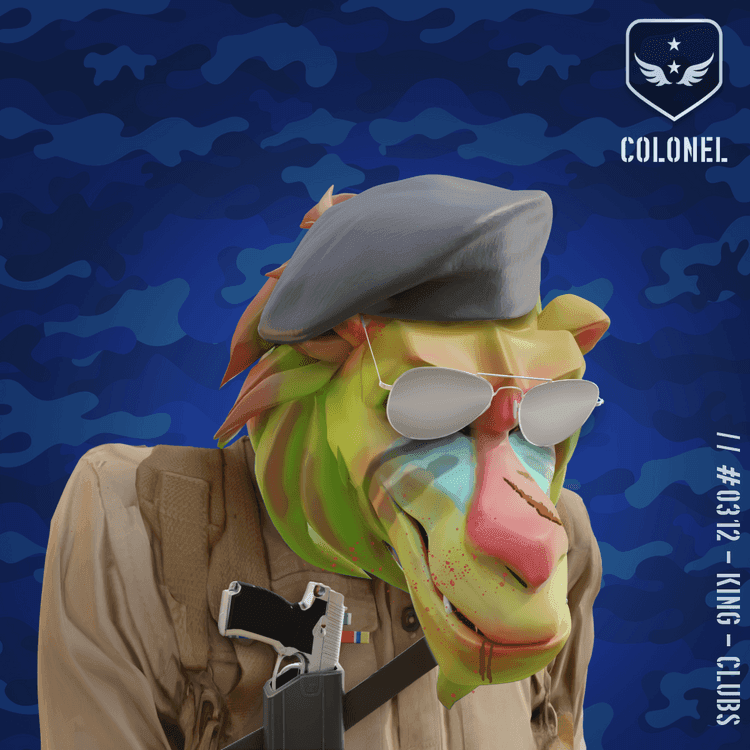 Angry Zombie Colonel Baboon #312