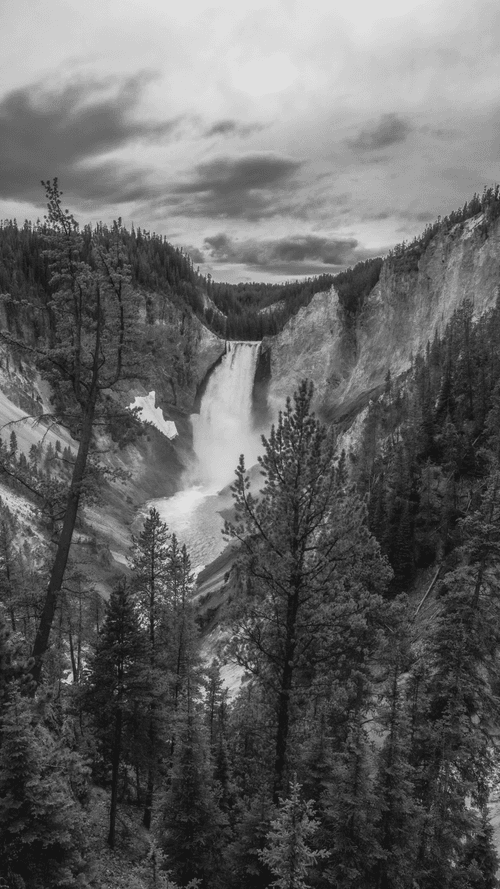 Grand Caynon of the Yellow Stone in Black and White 