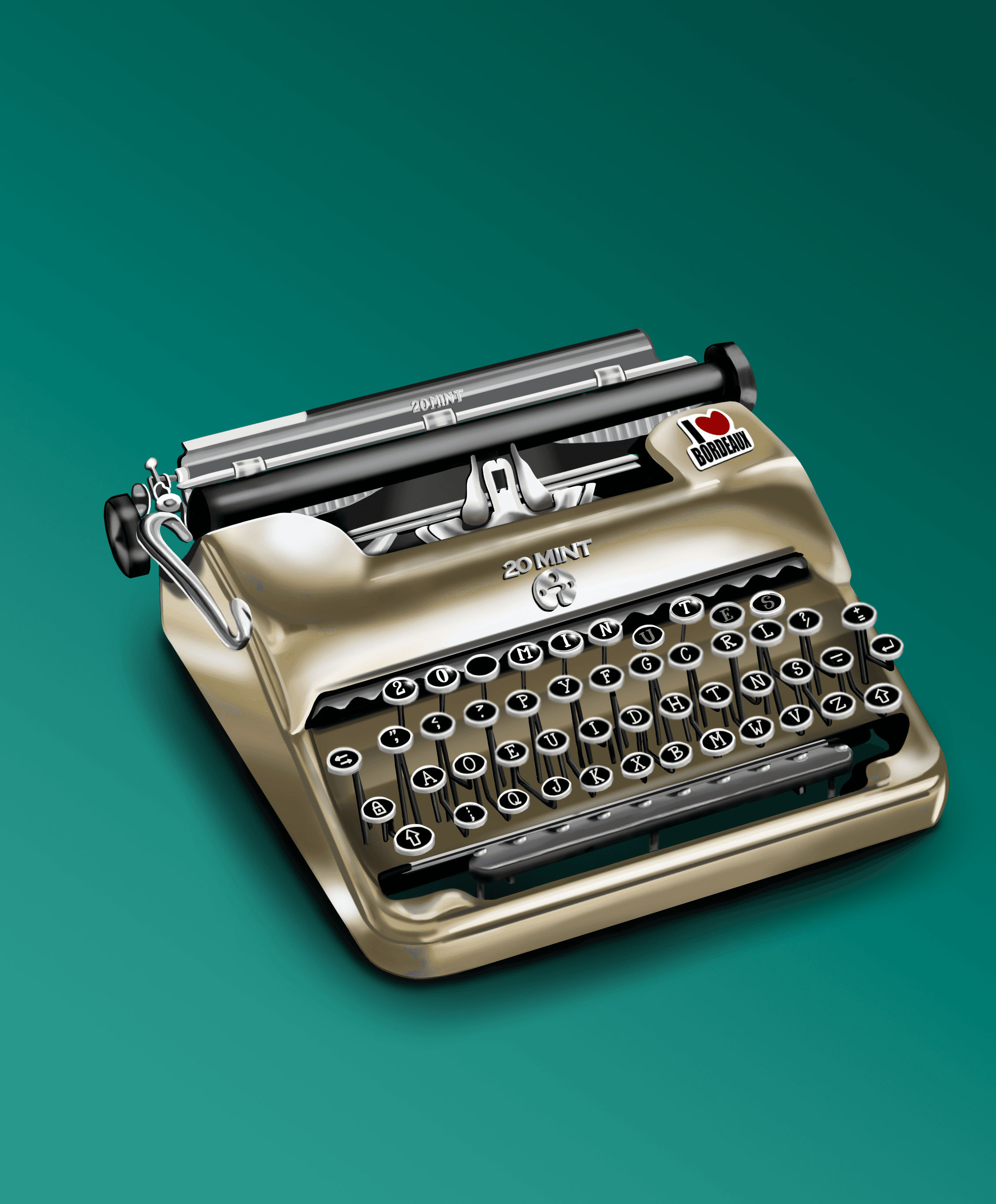 20 Mint Typewriter #544