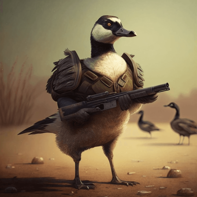 Goose with guns Untitled Collection 3019635751 OpenSea