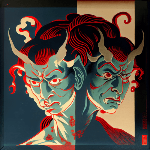 double-headed demon -双頭鬼- by AI