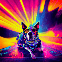 Psychedelic Neon Cyber Dogs collection image