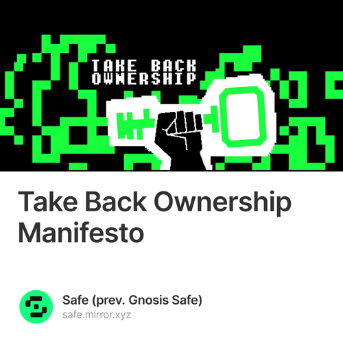 Take Back Ownership Manifesto