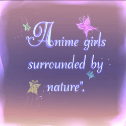 Anime girls surrounded by nature. collection image