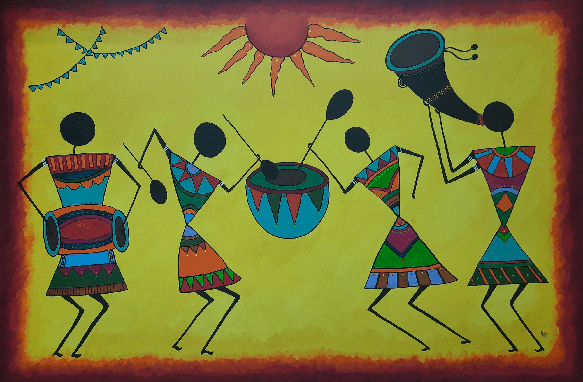 Warli Art Unwavering Love OpenSea warli-art-unwavering-love-opensea
