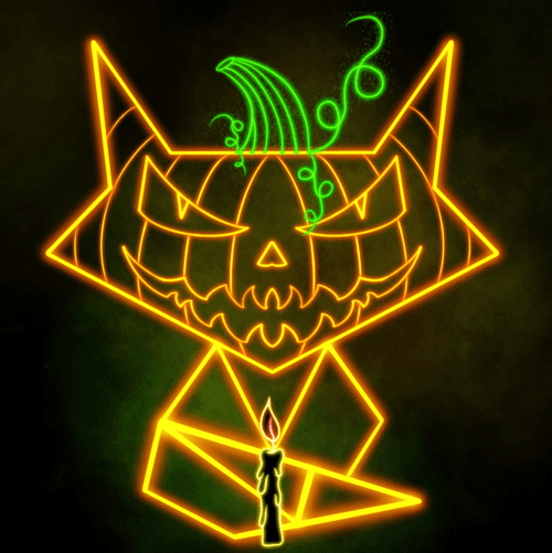 Halloween Neon Foxes