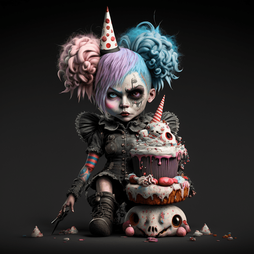 Gothic Clown Doll 6