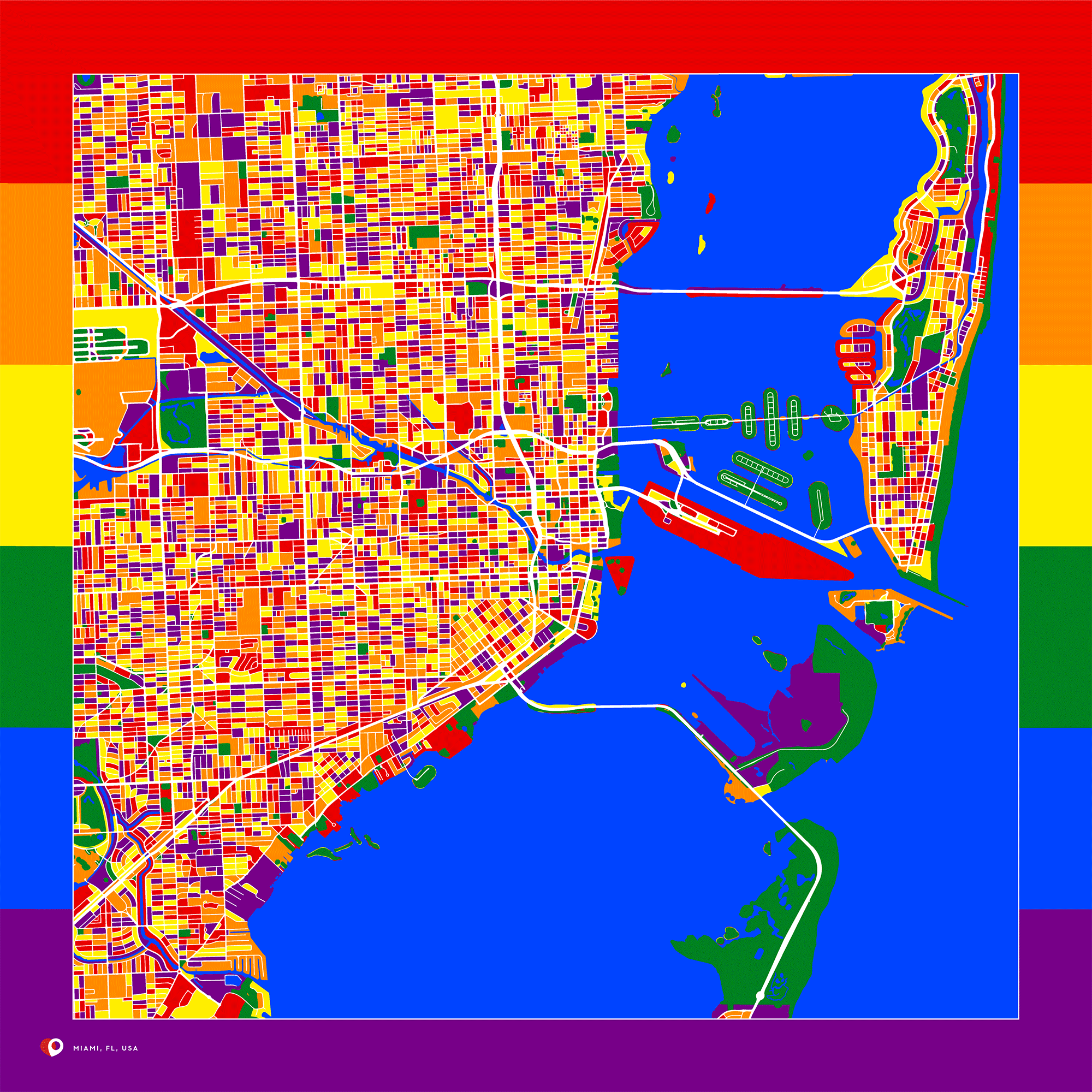 Miami, FL, USA - Rainbow