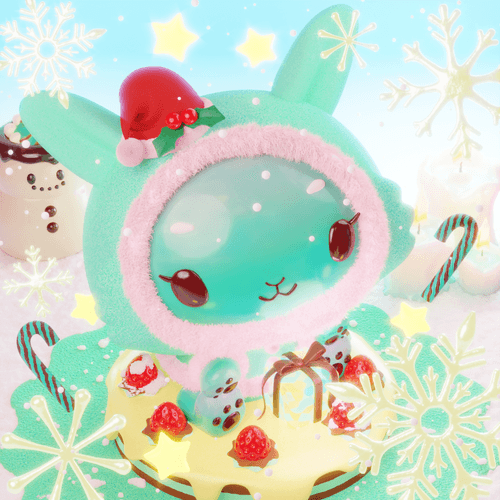 CNPcake #00439 Luna-Santa Costume-Xmas Green