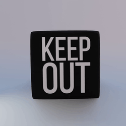 KEEP OUT by anon collection image