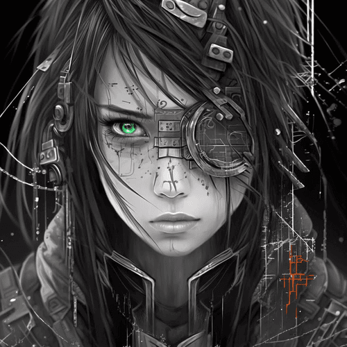 Cyberpunk City Girl #11