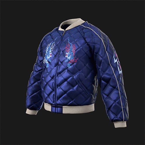 Azuki Twin Tigers Jacket - Blue Side - Twin Tigers Jacket Azuki Twin Tigers Jacket - Blue Side - Twin Tigers Jacket