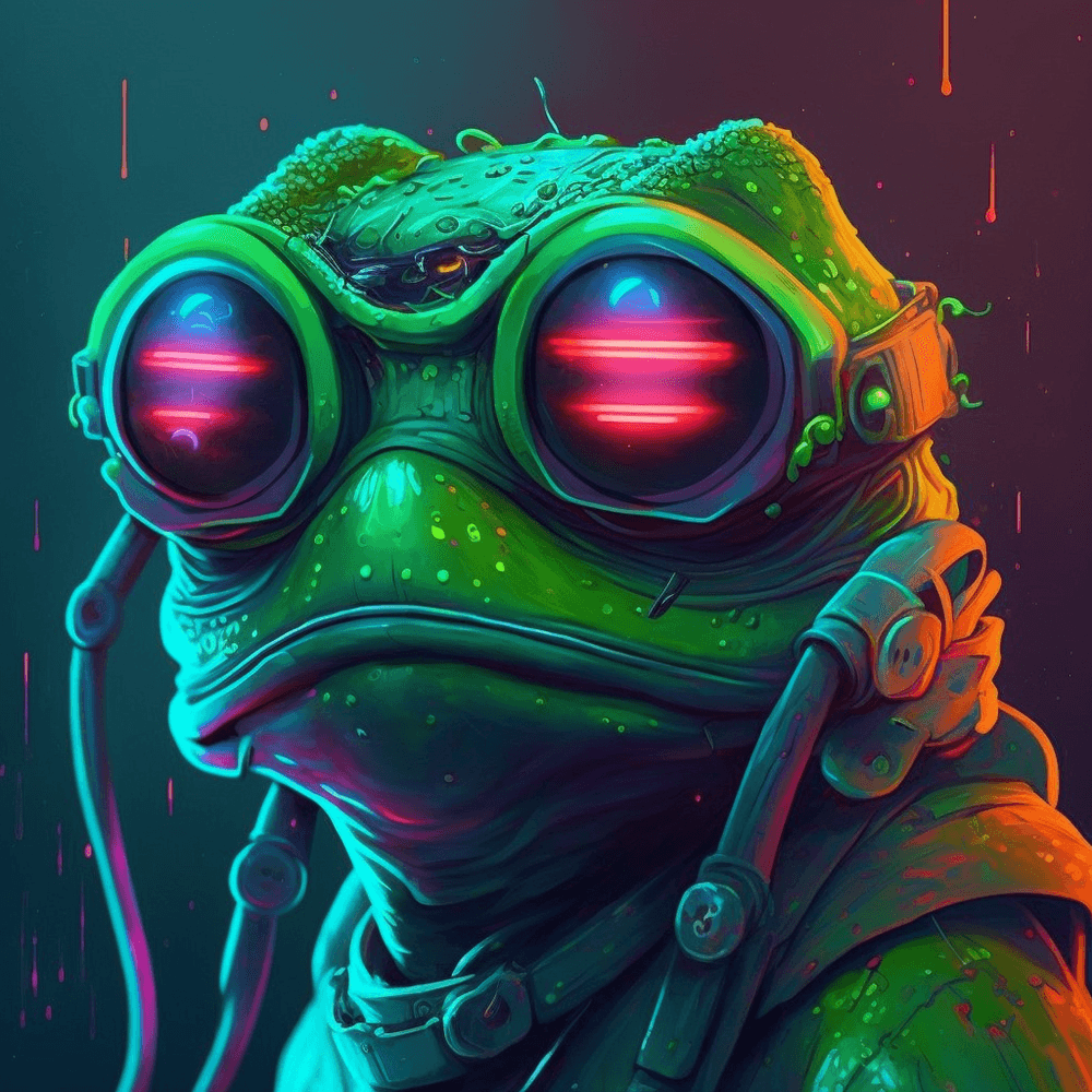 Cyberpunk Pepe Frog #31 - PFP Cyberpunk Pepe Frog | OpenSea