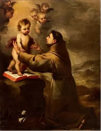 Saint Anthony with the Child - Bartolomé Esteban Murillo