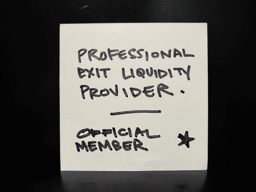 PROFESSIONAL EXIT LIQUIDITY PROVIDERS CLUB