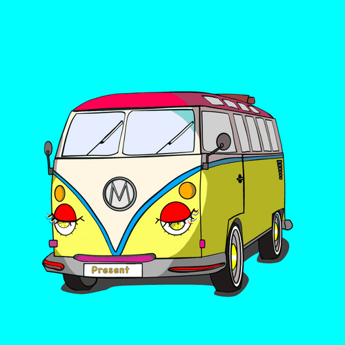 Crypto Car Art Present Bus#003