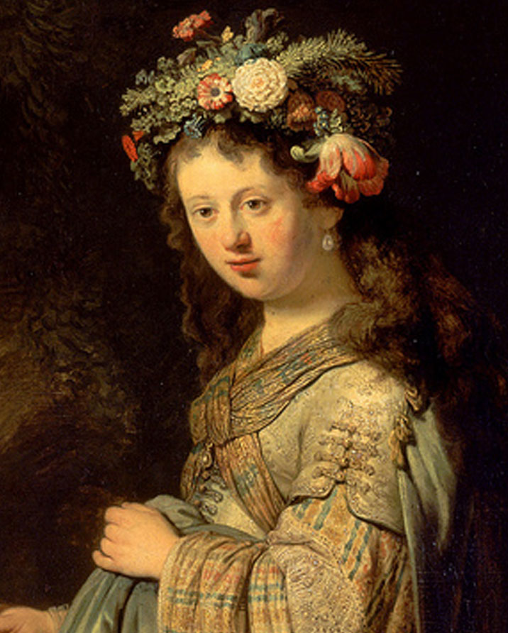 Saskia van Uylenburgh as Flora - Rembrandt van Rijn