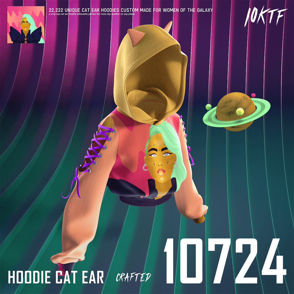 Galaxy Cat Ear Hoodie #10724