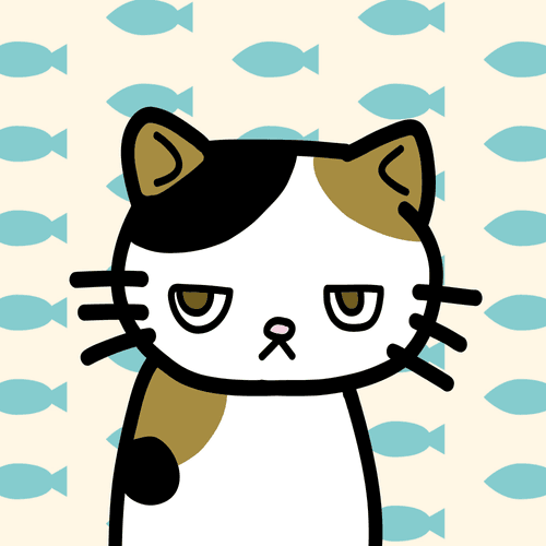 moody  cats #24 "calico cat"