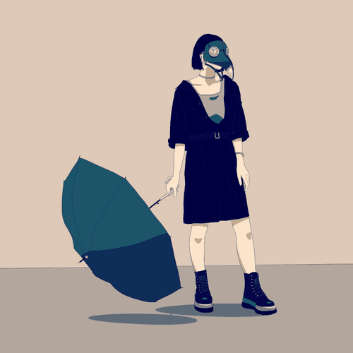 mask street girl