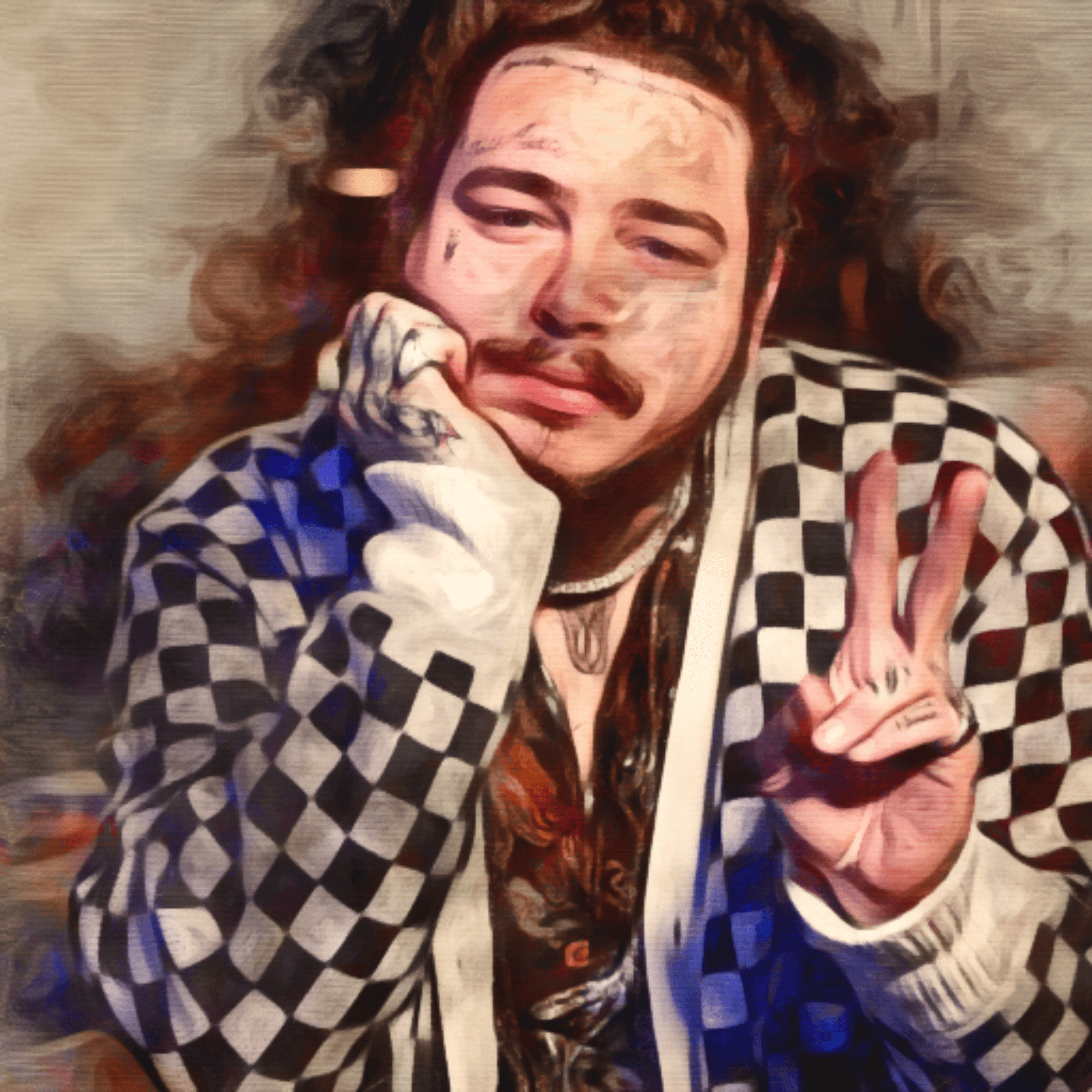 Oil Painting #74 Post Malone - Mesmerizer | OpenSea