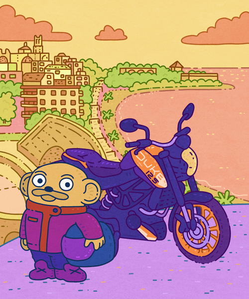 Pugmonkey & Motorbike 