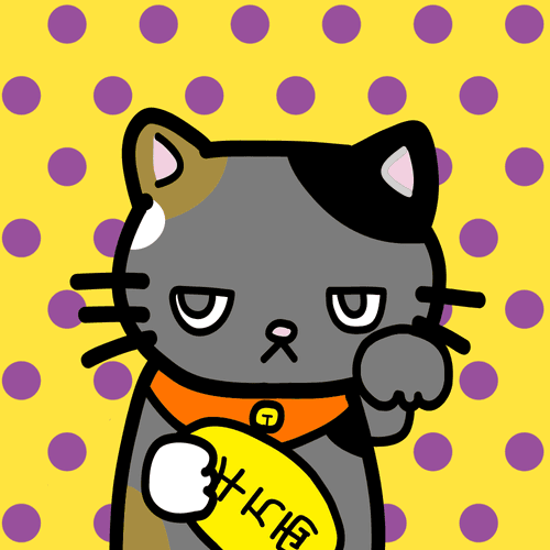 moody  cats #79 "maneki_neko"