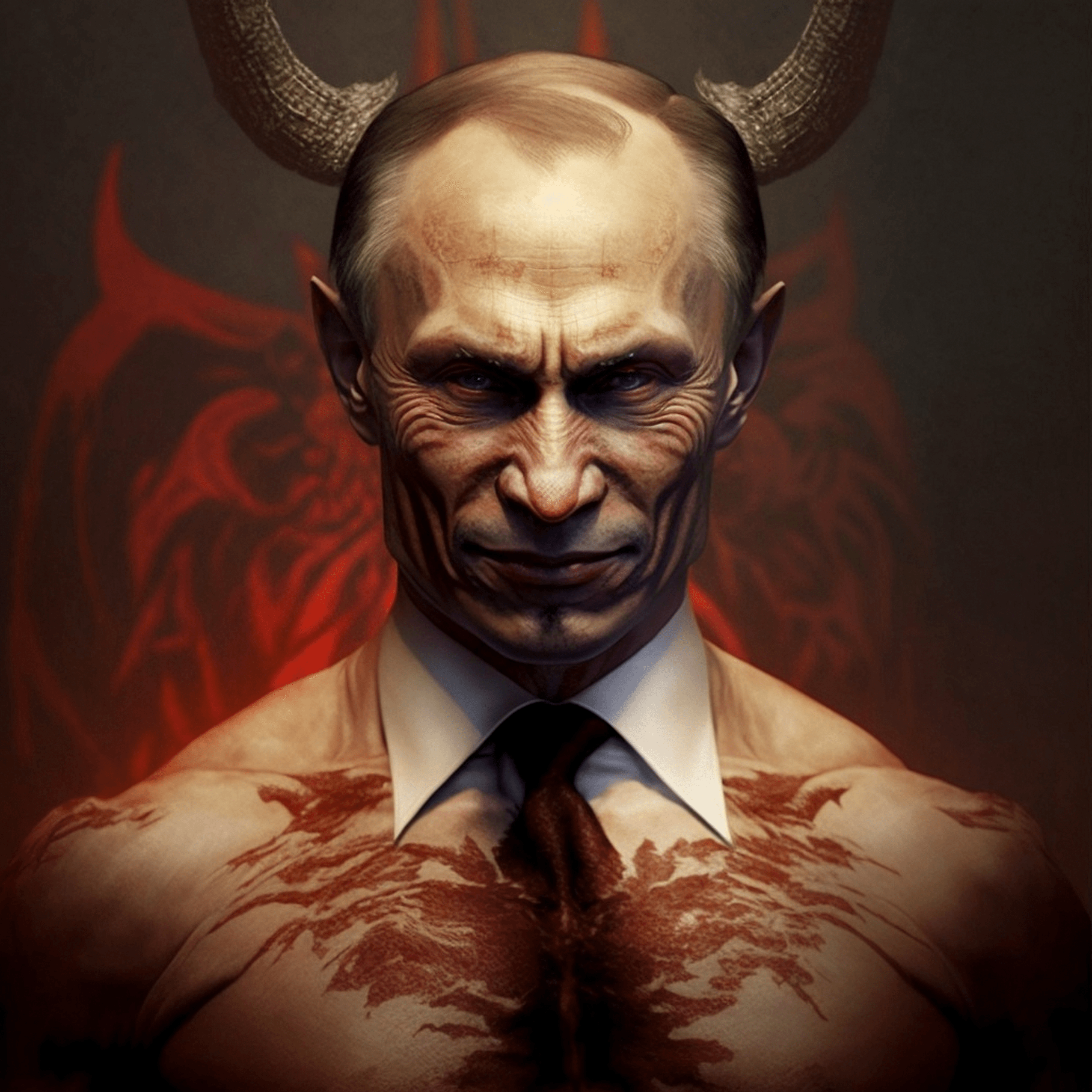  1/1 Putin as Satan Meme by Sollog