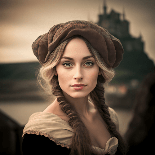 Lady by the Mont Saint-Michel 