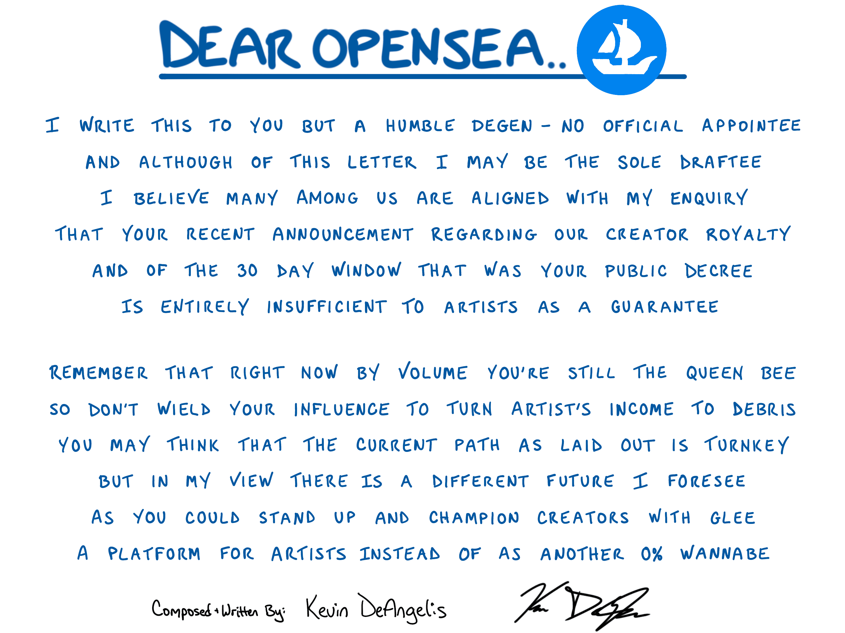 Dear OpenSea