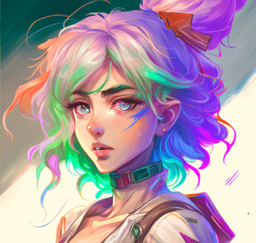 #272 MYs Rainbow Hair Girls