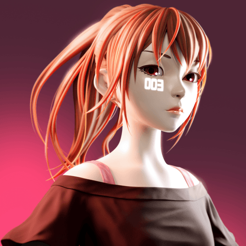 3D Cool Girl #003