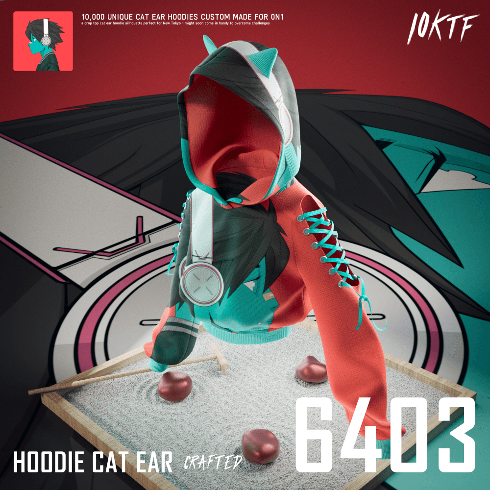 0N1 Cat Ear Hoodie #6403