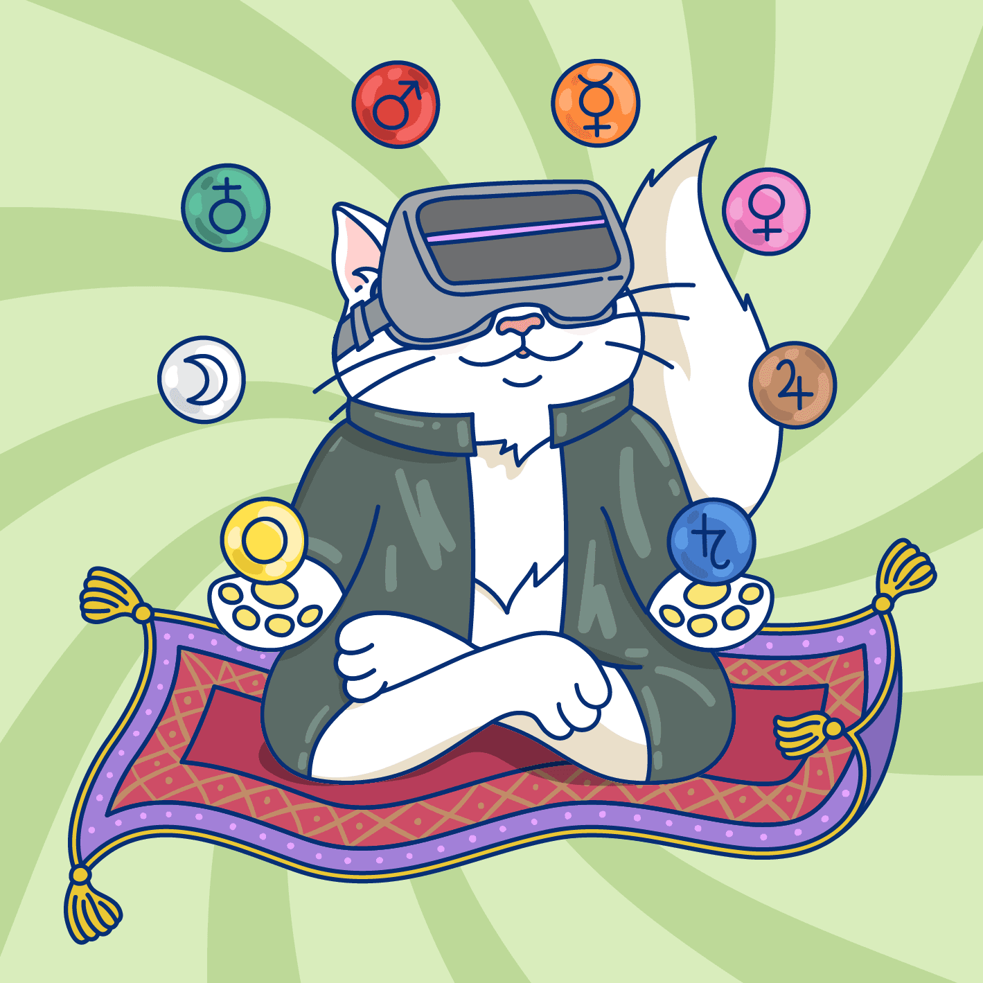 Meditating Cat #57