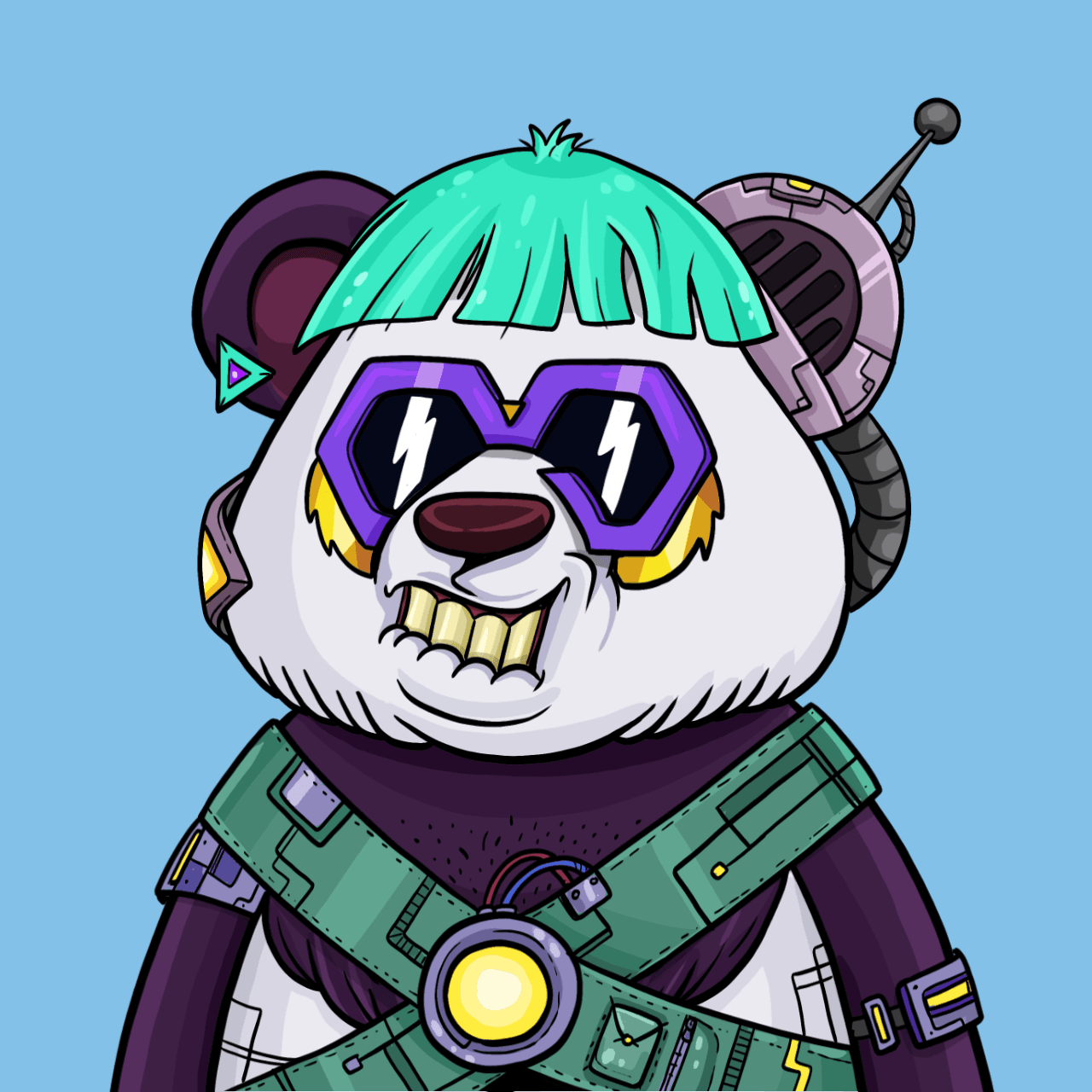 Polygon Panda #1454 - Polygon Pandas Space Club | OpenSea